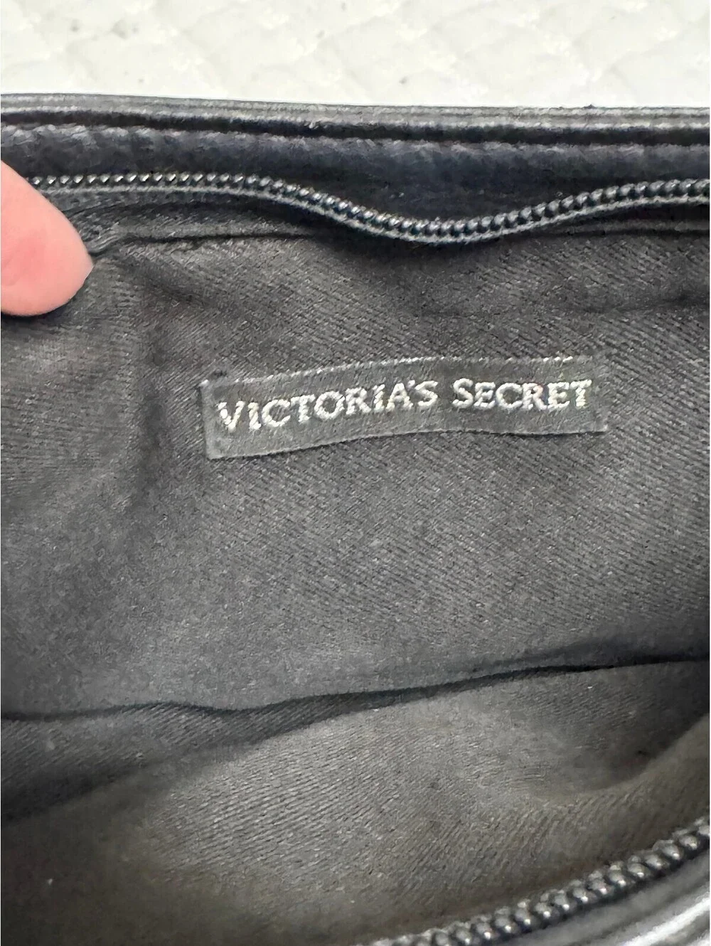 Victoria's Secret Vintage Y2K Black Studded Baguette Purse Shoulder Bag Rivets